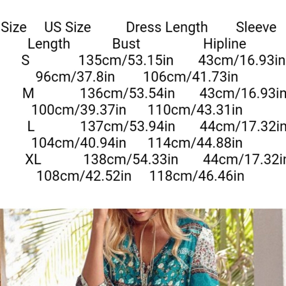 Boho Autumn Ready 3/4 Sleeve Maxi Dress - Picture 3 of 3